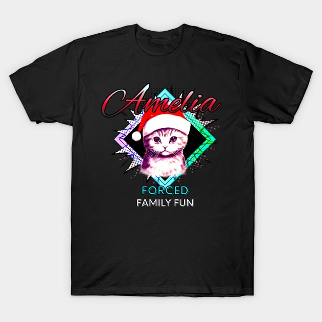 Amelia - Custom name gift - Christmas T-Shirt by MaystarUniverse